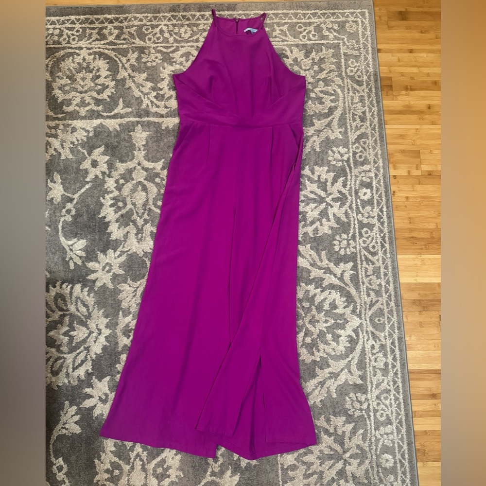 ANTONIO MELANI Halter Fuchsia Jumpsuit